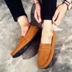 Men's Brown Leather Driving Moccasins - Size 8 UK