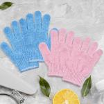 Bamboo Exfoliating Shower Gloves - 6 Pack