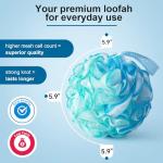 Loofah Shower Puff Set of 4 – Soft & Exfoliating