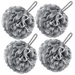 Large Mesh Shower Sponge Pouf Set of 4