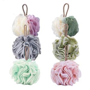 6 Pack Bath Shower Loofah and Scrubber Balls