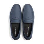 Bruno Marc Dark Blue Suede Slip-on Loafers