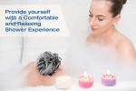 Charcoal Shower Loofah 3 Pack for Smooth Skin