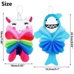 Rainbow Cat Shower Puff Set for Kids