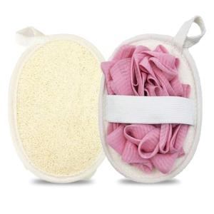 Double-Sided Natural Loofah Exfoliating Body Scrubber