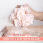 24 Pack Soft Exfoliating Shower Loofah Poufs