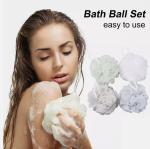 4 Pack Colorful Exfoliating Bath Shower Scrunchies