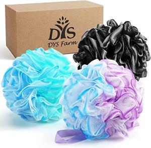 Large Soft Mesh Bath Sponge Pouf - Exfoliating Ball