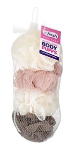 4 Pack Exfoliating Bath Loofah Sponges