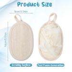 2Pcs Eco-Friendly Loofah Bath Mitts & Scrubber