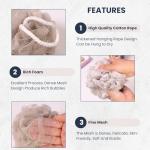 4 Pack Exfoliating Bath Loofah Sponges