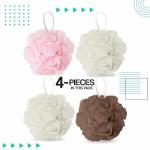 4-Pack Ultra Soft Mesh Bath Sponges