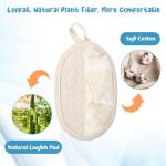 2Pcs Eco-Friendly Loofah Bath Mitts & Scrubber