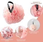 3 Ultra Soft Loofah Shower Puffs - Exfoliating Sponges