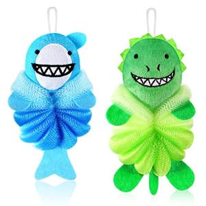 Kids’ Cute Cartoon Bath Loofahs - 2 Pack