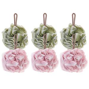 6-Pack Mesh Pouf Balls for Exfoliating Skin