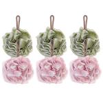 6-Pack Mesh Pouf Balls for Exfoliating Skin