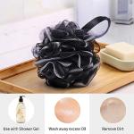 4 Pack Charcoal Exfoliating Bath Poufs