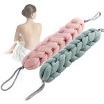 3pcs Exfoliating Back Scrubber Shower Pouf Set