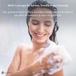 Hydrea London Exfoliating Shower Pouf - Black & Cream