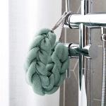 3pcs Exfoliating Back Scrubber Shower Pouf Set