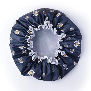 Stylish Reusable Flower Design Shower Cap for Women