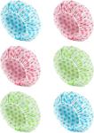 6 Pack Waterproof Shower Caps for Long Hair