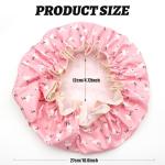 Pink Bird Waterproof Shower Cap for All Hair Types