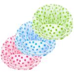 Reusable Waterproof Shower Caps for All Hair Types - 3 Pack