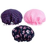 PrettyDate Waterproof Shower Cap Set for Women