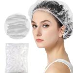 100 Disposable Waterproof Shower Caps for Hair