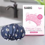 Stylish Reusable Flower Design Shower Cap for Women