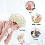 Reusable Waterproof Shower Caps for All Hair Types - 3 Pack