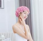 2 Pack Waterproof Shower Caps for Women and Girls