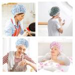 Reusable Waterproof Shower Caps for All Hair Types - 3 Pack