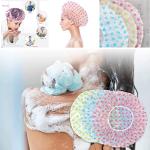 Reusable Waterproof Shower Caps for All Hair Types - 3 Pack