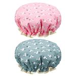 2 Pack Waterproof Shower Caps for Women