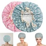 Waterproof Double Layer Shower Cap for Women