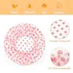 3 Pack Waterproof Shower Caps for All Hair Types