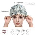 2 Pack Waterproof Shower Caps for Women