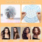3 Pack Waterproof Shower Caps for All Hair Types