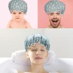 Waterproof Double Layer Shower Cap for Women