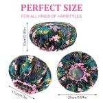 Abeillo 4 Pack Reusable Waterproof Shower Caps