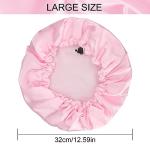 Oversized Adjustable Waterproof Shower Cap – 2 Pack