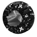 Waterproof Black Reusable Shower Caps for Women