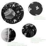 Waterproof Black Reusable Shower Caps for Women