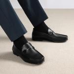 Bruno Marc Slip-On Black Loafers for Men