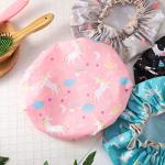 4 Pack Unicorn Shower Caps - Waterproof & Reusable