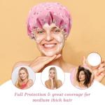 2-Pack Waterproof Shower Caps for All Ages