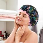 Abeillo 4 Pack Reusable Waterproof Shower Caps